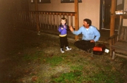 Sam 178.jpg: 1995/02/01 - Sam's 4th Birthday and Scott's 71st Birthday - 1995